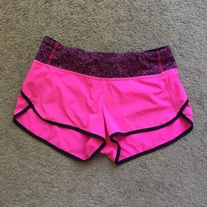HOT PINK Lululemon speed shorts
